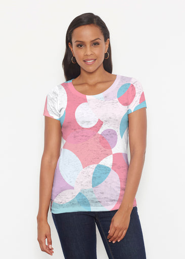 Marble Chevron Pastel (25111) ~ Short Sleeve Scoop Shirt