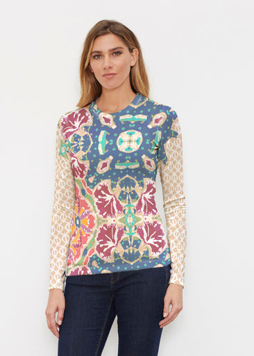 Eden Navy (2815) ~ Butterknit Long Sleeve Crew Top