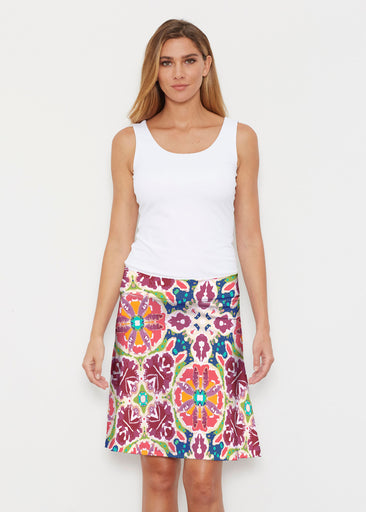 Eden Navy (2815) ~ Silky Brenda Skirt 21 inch