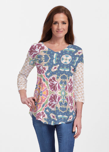 Eden Navy (2815) ~ Signature V-neck Flowy Tunic