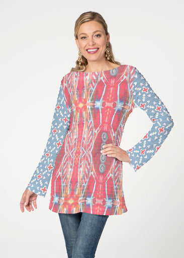 Sedona Sunset (2816) ~ Banded Boatneck Tunic