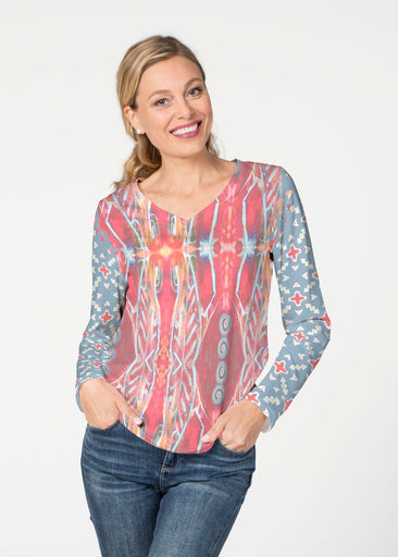 Sedona Sunset (2816) ~ French Terry V-neck Top