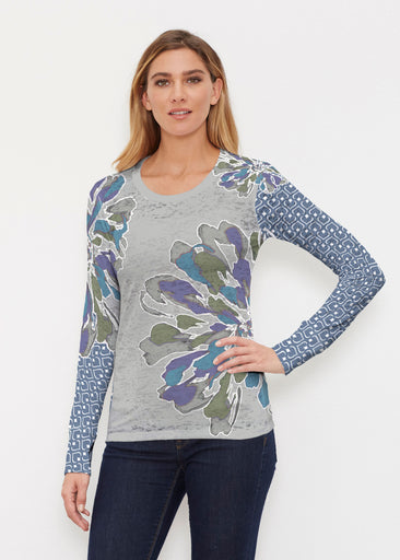 Fanny Grey Mixed (5148) ~ Thermal Long Sleeve Crew Shirt