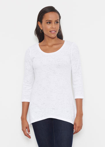 Natural White (5555) ~ Katherine Hi-Lo Thermal Tunic