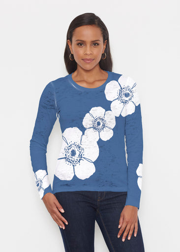 Poppy Navy (7013) ~ Signature Long Sleeve Crew Shirt