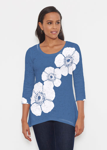 Poppy Navy (7013) ~ Katherine Hi-Lo Thermal Tunic