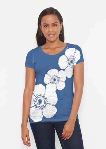 Poppy Navy (7013) ~ Signature Short Sleeve Scoop Shirt