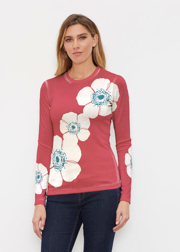 Poppy Red (7015) ~ Butterknit Long Sleeve Crew Top