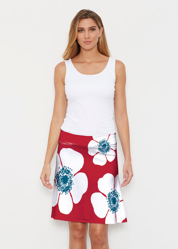 Poppy Red (7015) ~ Silky Brenda Skirt 21 inch