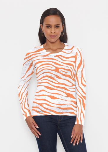 Zebra Orange (7042) ~ Signature Long Sleeve Crew Shirt