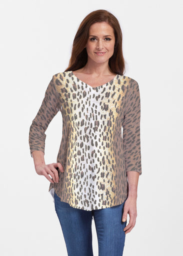 Leopard Brown (7049) ~ Signature V-neck Flowy Tunic