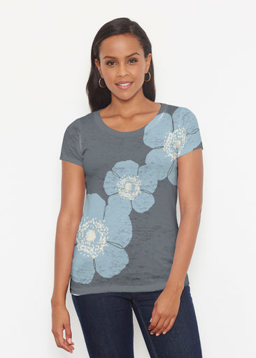 Poppy SteelBlue-Grey (7066) ~ Signature Short Sleeve Scoop Shirt