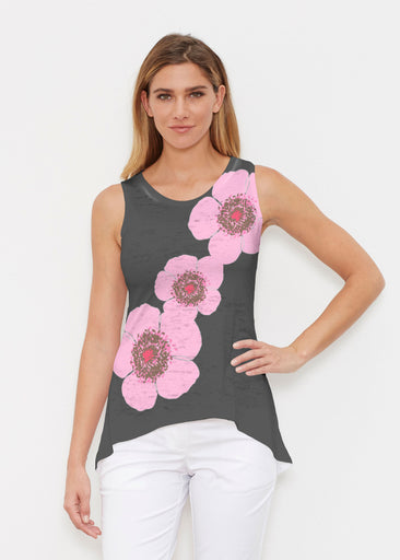 Poppy Black Stripes (7100) ~ Signature High-low Tank