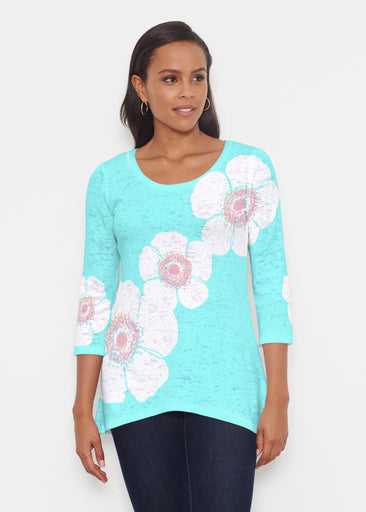 Poppy Seaglass Green (7107) ~ Katherine Hi-Lo Thermal Tunic