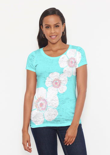 Poppy Seaglass Green (7107) ~ Signature Short Sleeve Scoop Shirt