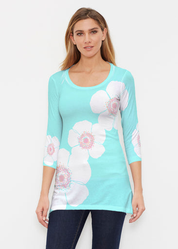 Poppy Seaglass Green (7107) ~ Buttersoft 3/4 Sleeve Tunic