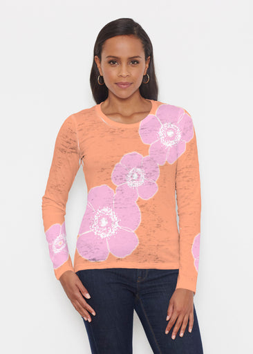 Poppy Orange-Pink (7108) ~ Signature Long Sleeve Crew Shirt