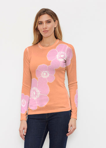 Poppy Orange-Pink (7108) ~ Butterknit Long Sleeve Crew Top