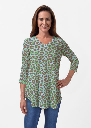 Jaguar Mint (7285) ~ Butterknit V-neck Flowy Tunic