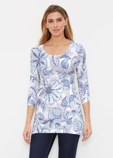 Baltic Watercolor (7677) ~ Buttersoft 3/4 Sleeve Tunic