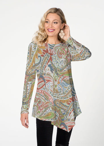 Provincial Paisley (7678) ~ Asymmetrical French Terry Tunic