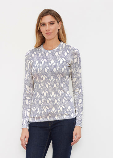 Dottie Combo Navy (7688) ~ Butterknit Long Sleeve Crew Top