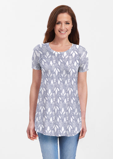 Dottie Combo Navy (7688) ~ Butterknit Short Sleeve Tunic