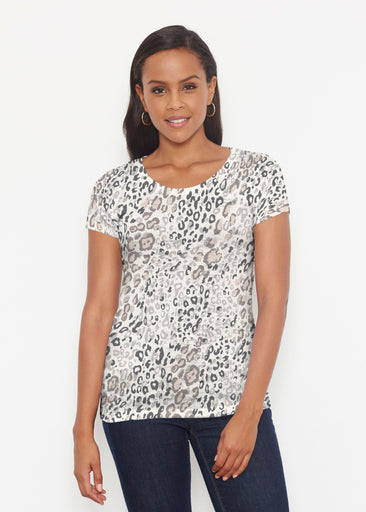 Greek Cat Grey (7752) ~ Signature Short Sleeve Scoop Shirt