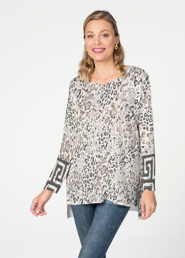 Greek Cat Grey (7752) ~ Slouchy Butterknit Top