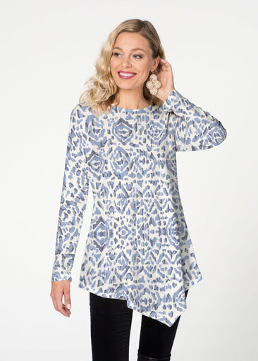 Batik Zebra  (7753) ~ Asymmetrical French Terry Tunic