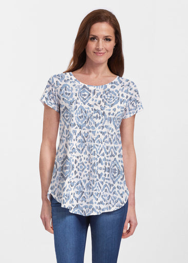 Batik Zebra (7753) ~ Signature Short Sleeve Scoop Neck Flowy Tunic