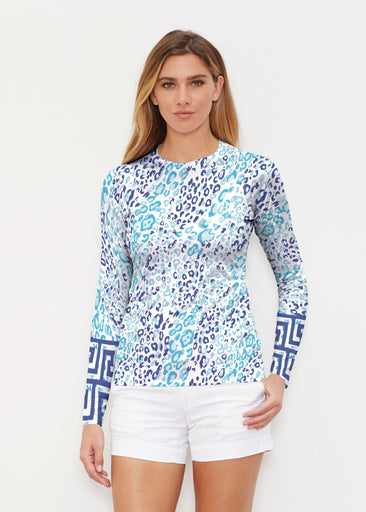 Cat Blue (7755) ~ Long Sleeve Rash Guard