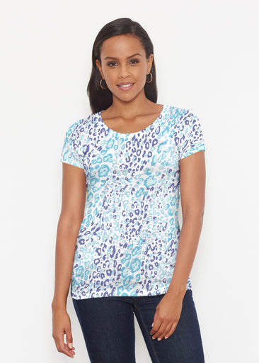 Cat Blue (7755) ~ Signature Short Sleeve Scoop Shirt