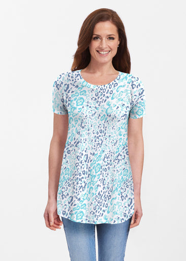 Cat Blue (7755) ~ Butterknit Short Sleeve Tunic