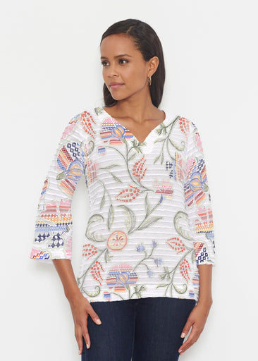 Patterns at Play (7806) ~ Banded 3/4 Bell-Sleeve V-Neck Tunic