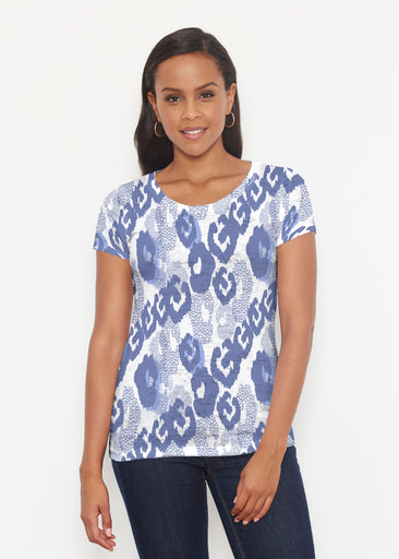 Royal Blue Ikat (7808) ~ Signature Short Sleeve Scoop Shirt