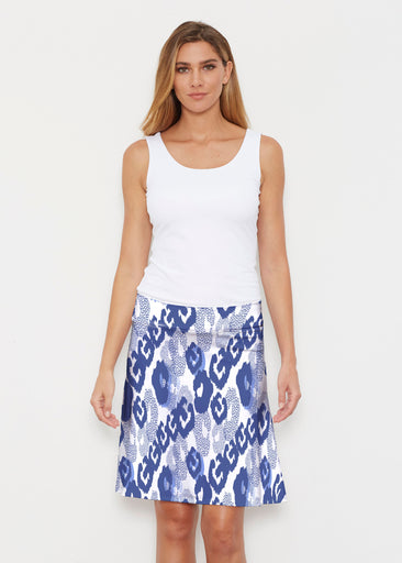 Royal Blue Ikat (7808) ~ Silky Brenda Skirt 21 inch