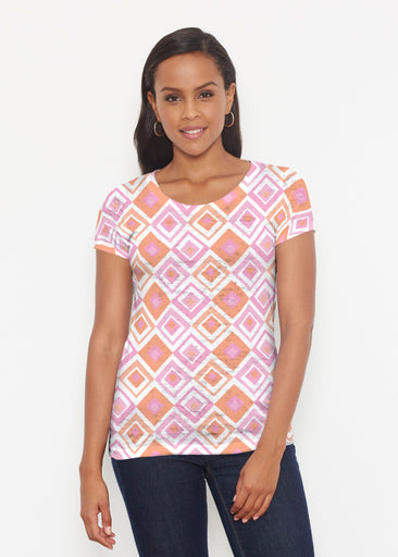 Cubed Pink (7809) ~ Signature Short Sleeve Scoop Shirt