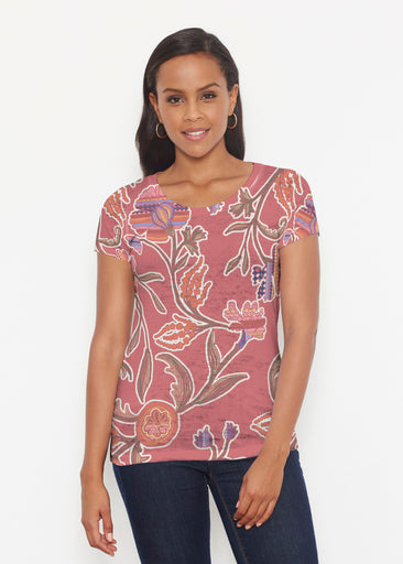 Patterns At Play Apricot (7826) ~ Signature Short Sleeve Scoop Shirt