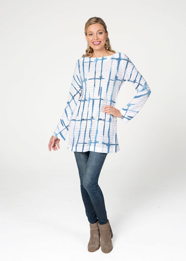 Knotted Tie Dye (7844) ~ Banded Boatneck Tunic