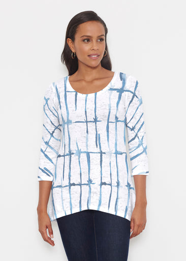 Knotted Tie Dye (7844) ~ Katherine Hi-Lo Thermal Tunic