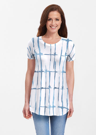 Knotted Tie Dye (7844) ~ Butterknit Short Sleeve Tunic