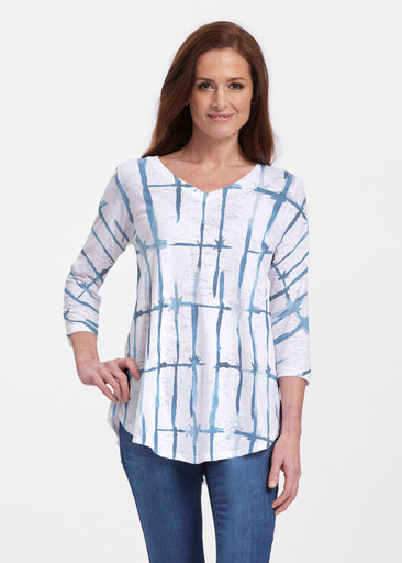Knotted Tie Dye (7844) ~ Signature V-neck Flowy Tunic