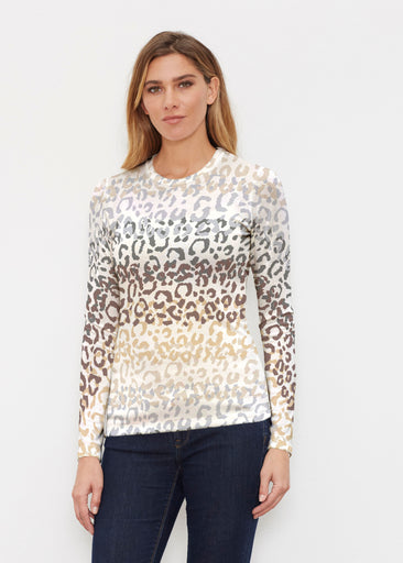 Leopard Ombre (7845) ~ Butterknit Long Sleeve Crew Top