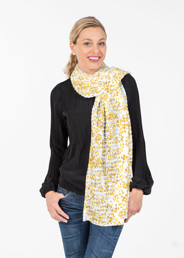 Golden Pome (7846) ~ Banded Scarf