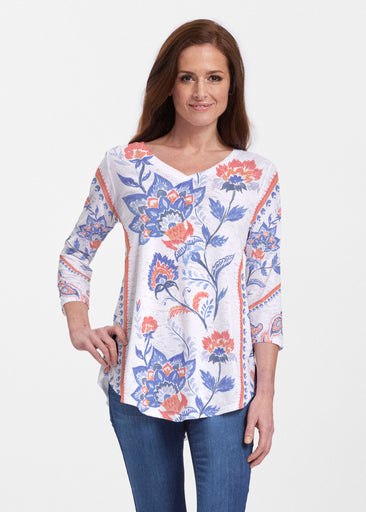 Bohemian Chintz (7847) ~ Signature V-neck Flowy Tunic