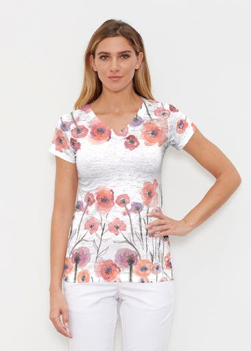 Meadow (7848) ~ Signature Cap Sleeve V-Neck Shirt