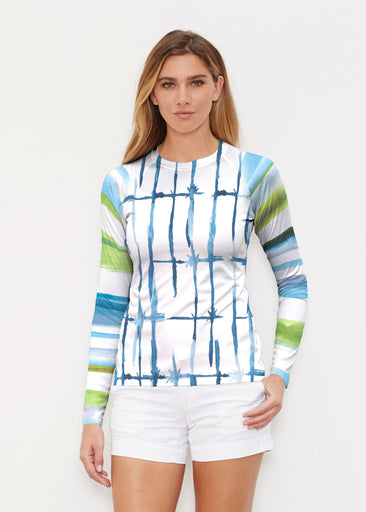 Knotted Stripe (7853) ~ Long Sleeve Rash Guard