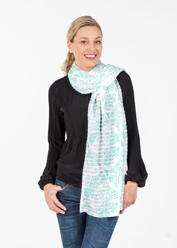 Aqua Citrus (7855) ~ Banded Scarf