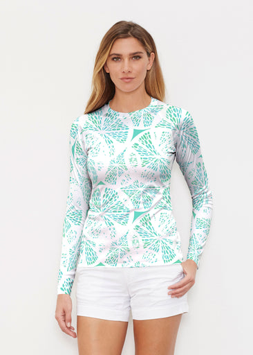 Aqua Citrus (7855) ~ Long Sleeve Rash Guard